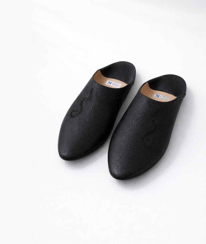 Handmade Moroccan Leather Babouche Slippers for Men