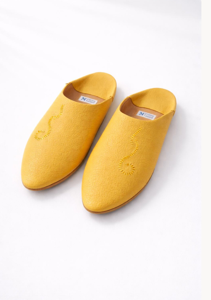 Handmade Moroccan Leather Babouche Slippers for Men